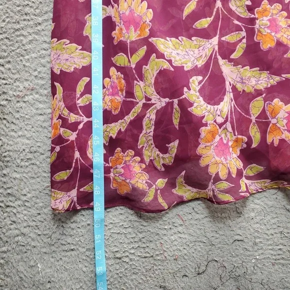 JBS Dress Women 32W Multicolor Floral Lined Lightweight Short Sleeve Wrap V-Neck - Picture 3 of 7